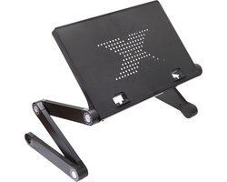 Njs Laptop standaard incl. USB fan en muishouder - Zwart