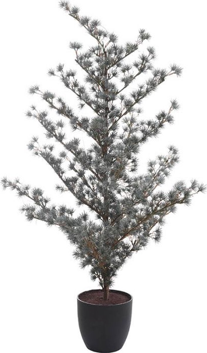 Oneiro’s luxe Kerstboom 125cm - met verlichting - in pot - kerst – kerstboom - feestdagen - winter - verlichting - binnen - buiten – sfeer