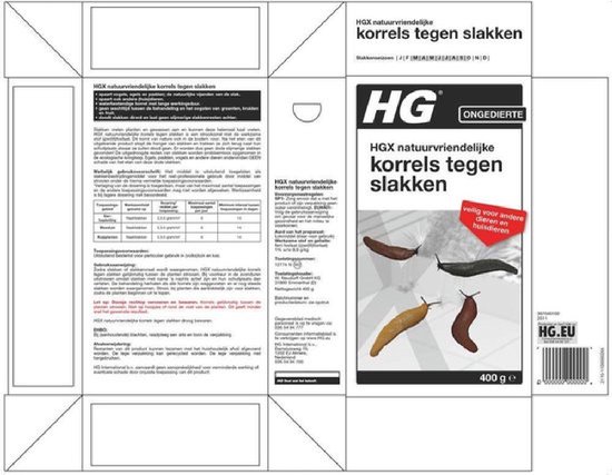 HGX natuurvriendelijke korrels tegen slakken - 12774N - 400gr - doodt slakken direct - veilig voor andere dieren