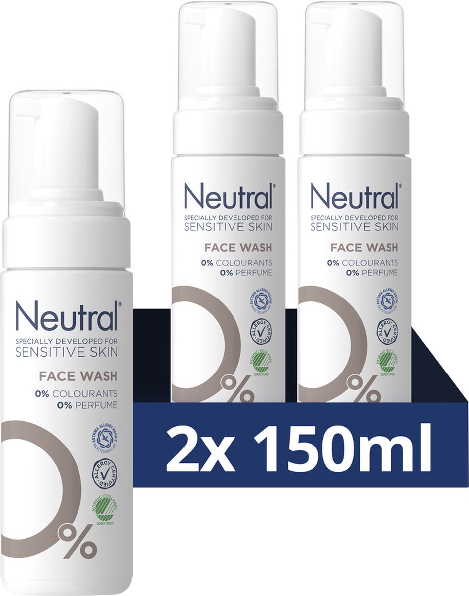 Neutral 0% Face Wash Lotion - 2 x 150 ml - Voordeelverpakking - Neutral
