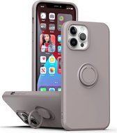 Apple iPhone 14 Pro Back Cover | Telefoonhoesje | Ring Houder | Grijs