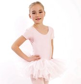 Dancer Dancewear® Tutu Balletpakje roze | Balletpakje met tutu voor een meisje | "Alexandra" | maat 116 | Maat 8 jaar