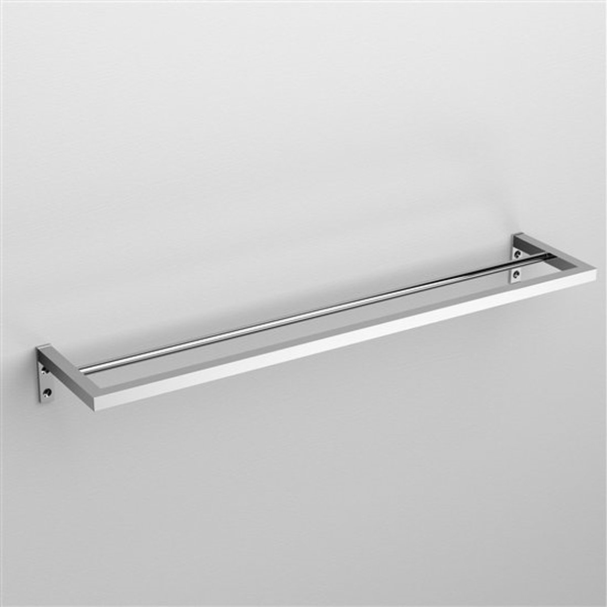 Clou handdoekhouder dubbel 60cm QUADRIA croom poli