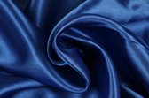 15 meter satijn stof - Blauw - 100% polyester