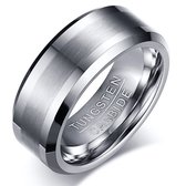 Tungsten Heren Ring Zilver kleurig - Zeer Zwaar - Wolfraam - Ringen Heren Dames - Cadeau voor Man