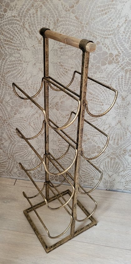 Wijnrek Houten Plank Flessenplank voor 77 Flessen RW-3-77 145x72x26.5