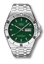 NEEV - Gallier | Groene Wijzerplaat | Horloges voor Mannen |  Stainless Steel Sieraden | Ø42 mm | Quartz | Polshorloges heren |