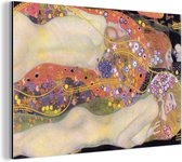 Wanddecoratie Metaal - Aluminium Schilderij Industrieel - Waterslangen II - Gustav Klimt - 150x100 cm - Dibond - Foto op aluminium - Industriële muurdecoratie - Voor de woonkamer/slaapkamer