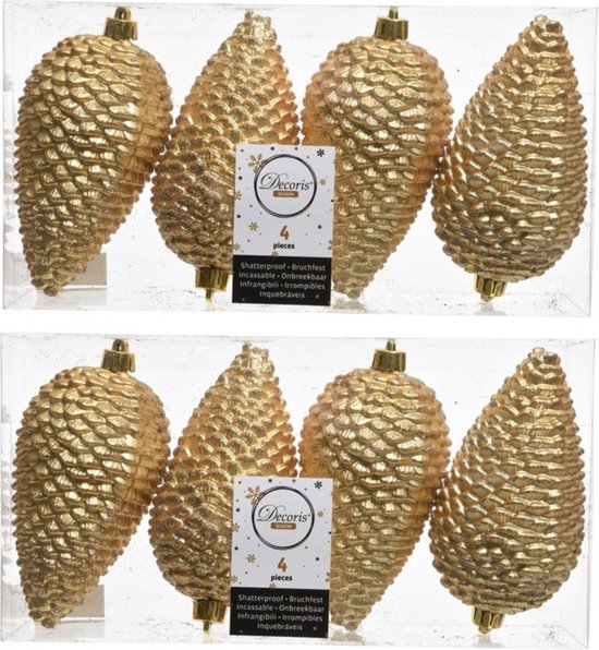 Gouden dennenappels kerstballen