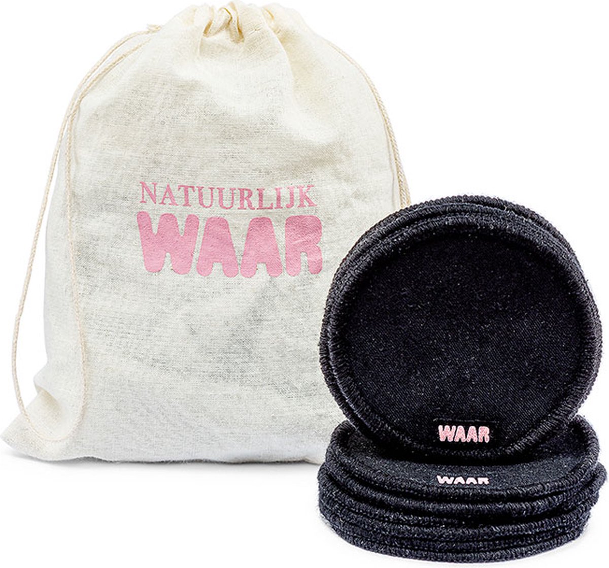 Goedkoopste NatuurlijkWAAR - Make-up pads zwart - wasbaar