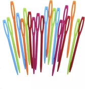 Stopnaalden - set van 20 - Stopnaald - Wolnaalden - Borduur Hobby Naalden - Regenboog Kleuren - Universele Naalden Set - plastic kleuren naalden- 20 stuks - ixen