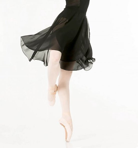 Balletrokje zwart | “Estelle” | Wikkelrok | Lange rok voor dans | Balletrok dames |