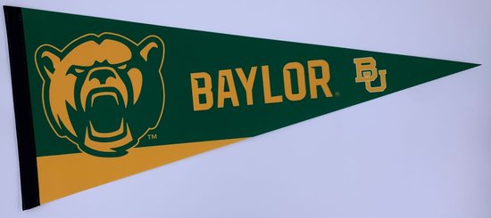 Foto: Baylor university university of baylor baylor uni vs ncaa vaantje american football sportvaantje wimpel vlag pennant ivy league amerika 31 x 72 cm cadeau sport cadeau uni baylor bears logo baylor bears bears football