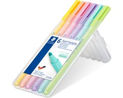 Marqueur de texte triplus TextSurfer - Boîte 6 pcs pastel