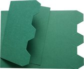 Dubbele Kaarten Set - Zeskantjes relief - 40 Stuks - Groen - Met enveloppen - Maak wenskaarten voor elke gelegenheid