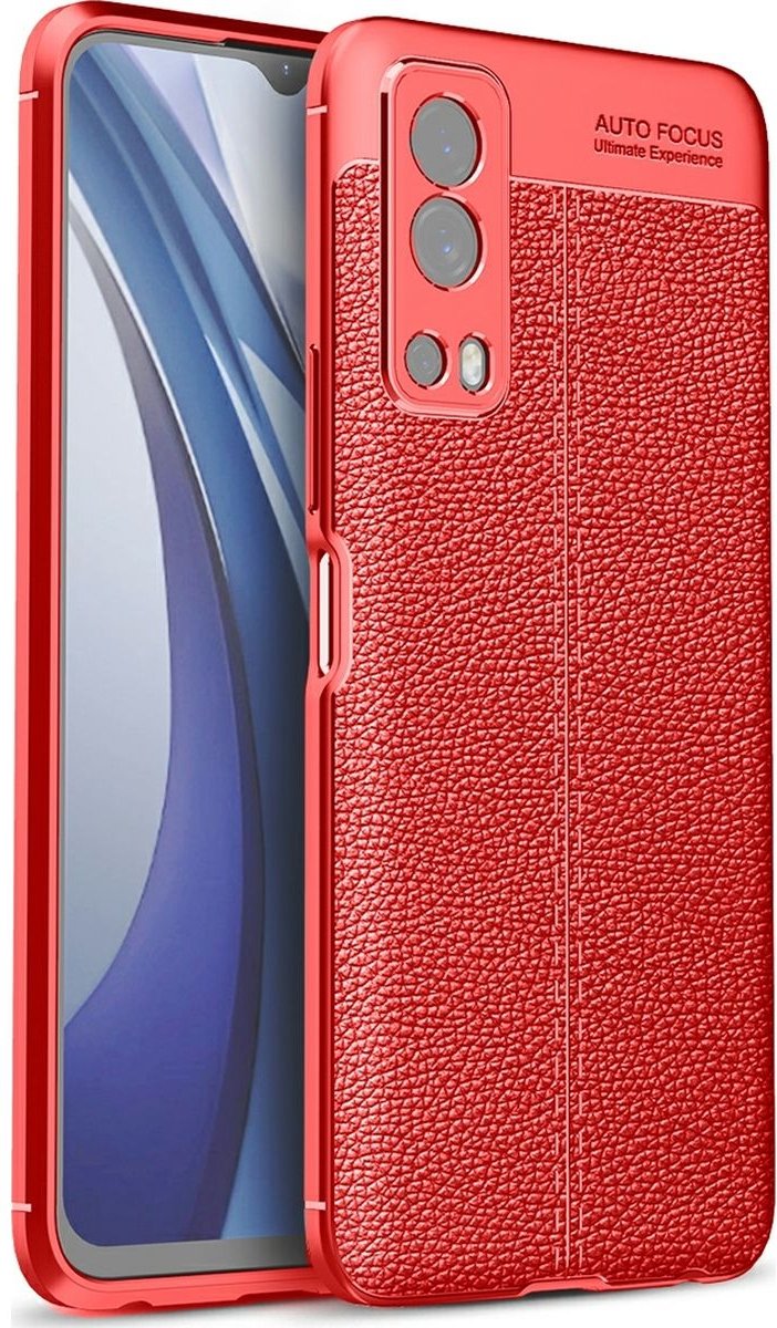 Mobigear Hoesje geschikt voor Vivo Y72 Telefoonhoesje Flexibel TPU | Mobigear Luxury Backcover | Y72 Case | Back Cover - Rood