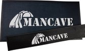 Mancave bar runner + Mat - Bar mat - Barmat - Barrunner - Bar accessoires - Antislip - Afdruipmat - 60 x 30cm - 60 x 10cm - Bar decoratie - Cadeau - Uniek - Cave & Garden