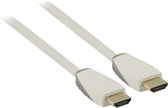 Câble HDMI blanc Bandridge version 1.4 avec contacts plaqués or - 1 mètre