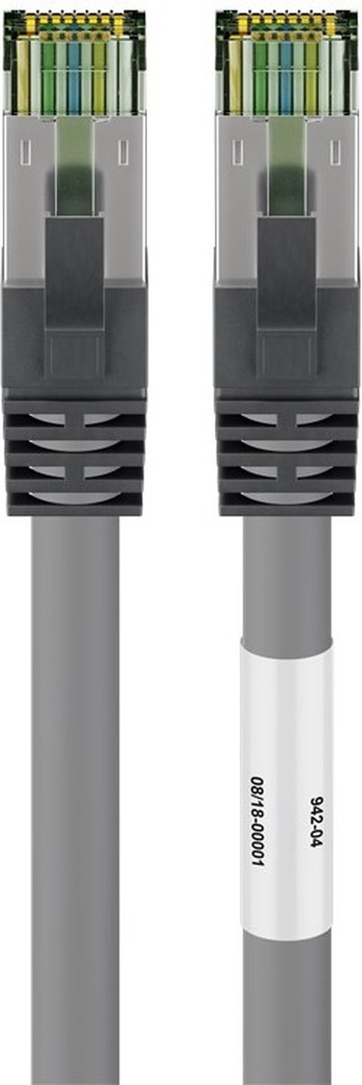 Premium S/FTP CAT8.1 40 Gigabit netwerkkabel / grijs - LSZH - 7,5 meter