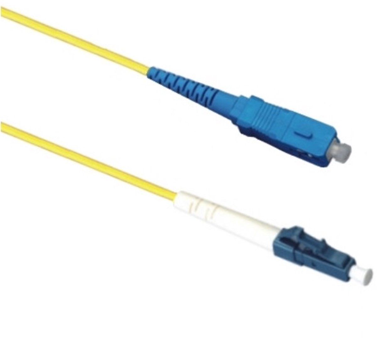 LC - SC Simplex Optical Fiber Patch kabel - Single Mode OS1 - geel / LSZH - 50 meter