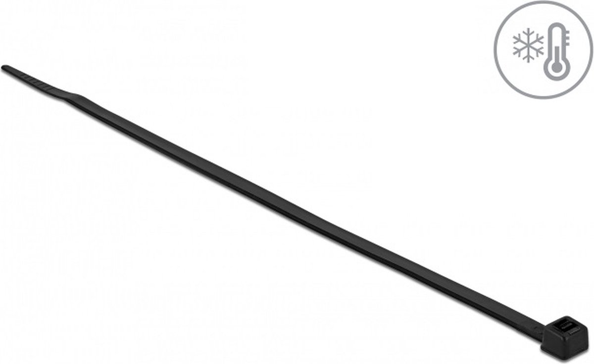 Tie-wraps 300 x 4,8mm / zwart - koudebestendig en UV-resistent (100 stuks)