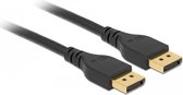 Câble DisplayPort haut de gamme Delock avec connecteurs étroits - version 1.4 - certifié 8K - 2 mètres