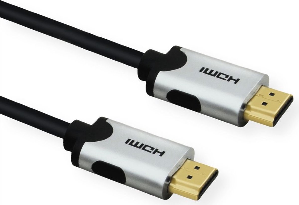 HDMI kabel - versie 2.1 (8K 60Hz + HDR) - metalen connectoren / zwart - 2 meter