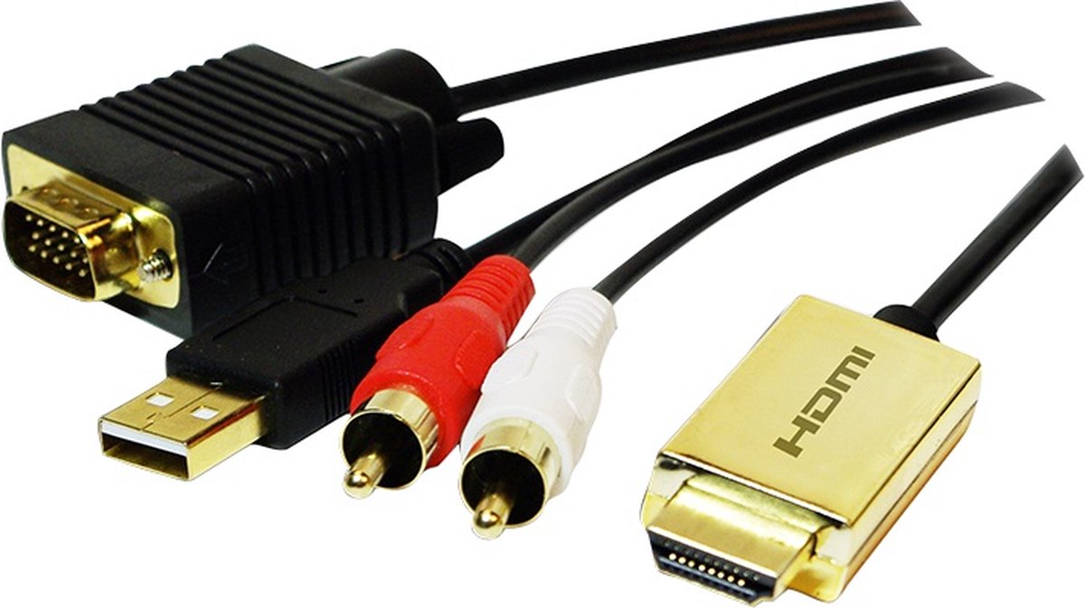 LogiLink CV0052A video kabel adapter HDMI naar VGA/audio