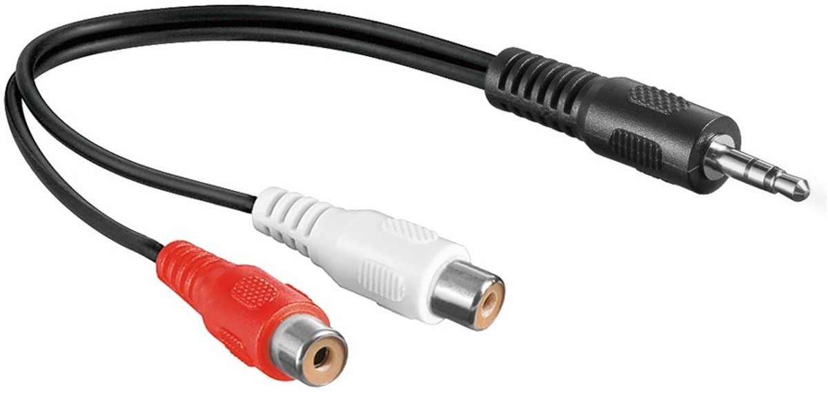 RUNCCI-YUN 6 Stuks 3,5 Mm TRS Naar RCA Audio-adapter – Stereo Mannelijk Naar RCA Vrouwelijk
