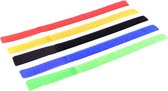 S-Conn 18-10003 serre-câbles Hook & loop cable tie Velcro Noir, Bleu, Vert, Rouge, Jaune 5 pièce(s)