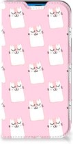 Bookcase Valentijn Cadeaus iPhone 14 Pro Smart Cover Hoesje Sleeping Cats