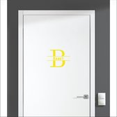 Sticker pour porte avec nom - Babet - Jaune