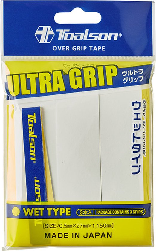 Toalson overgrip Tennis Padel ultra wit 3 stuks