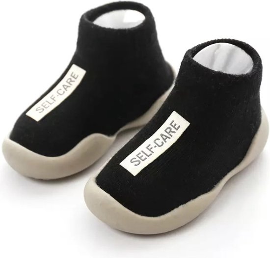 Anti-slip schoenen voor kinderen - Sloffen van Baby-Slofje - Herfst - Winter - Zwart maat 20/21