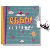 My Secret Diary - Dagboek - Rainbow Blue 15x15cm met slotje en 2 sleutels