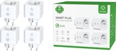 Woox R6113 4-Pack - Smart Plug - Energy Monitoring - Alexa & Google Assistant - No Hub Required