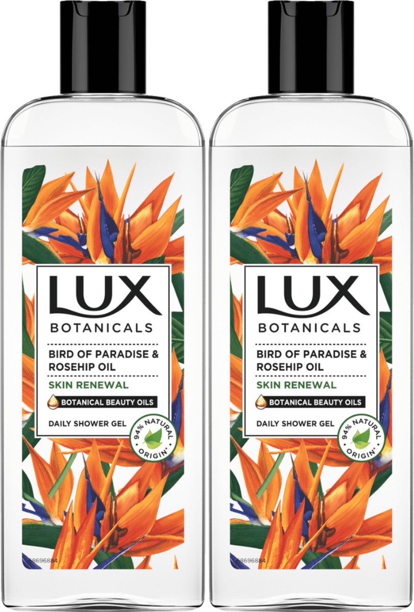 Lux Botanicals Bird of Paradise & Rosehip Oil Douchegel Voordeelbundel - 2 x 250 ml