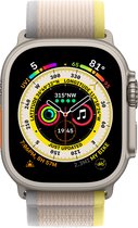Apple Watch Ultra - 4G/LTE- 49mm - Titanium kast - Geel/Beige Trail bandje - S/M
