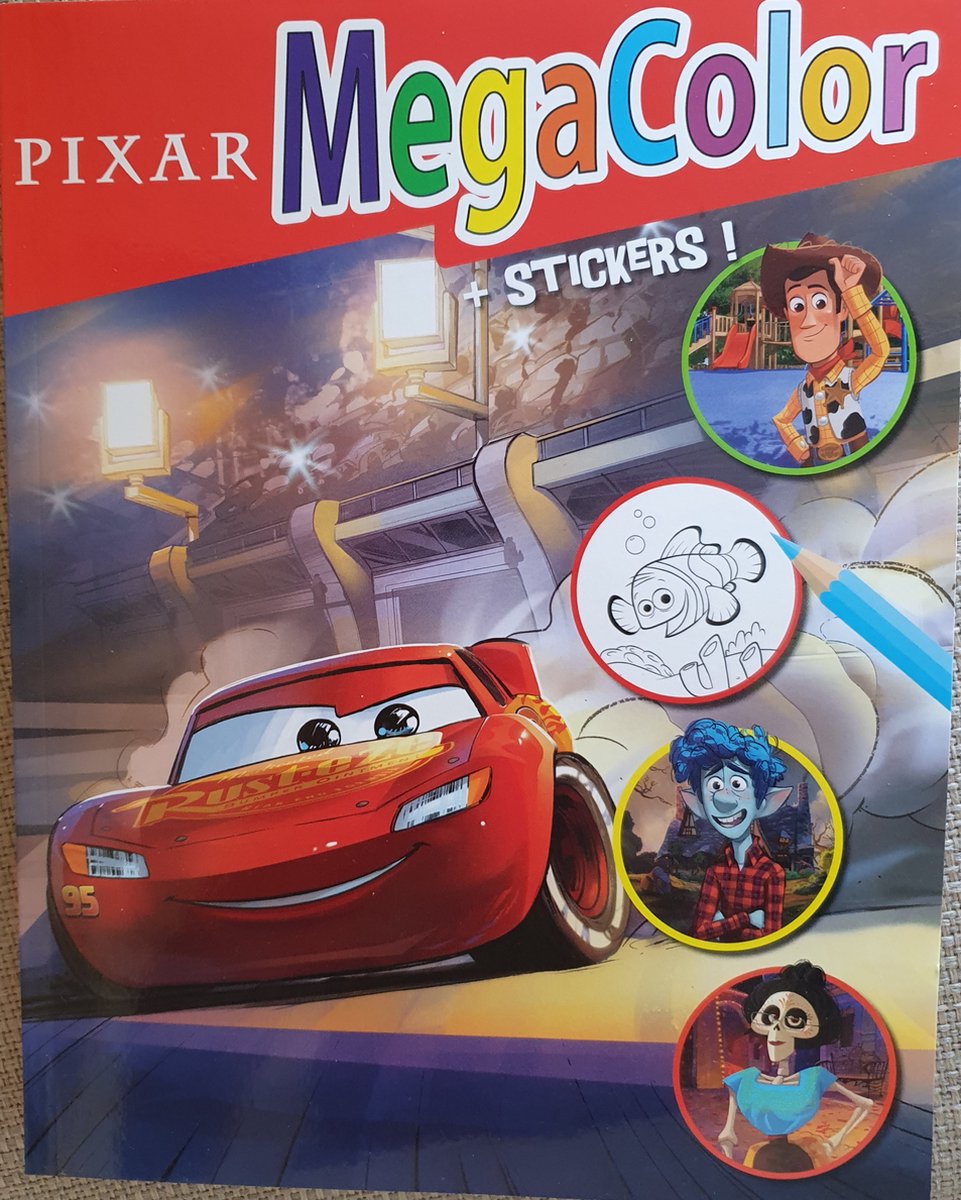 megacolor kleurboek Cars met stickers
