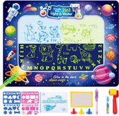 Buxibo - Magische Doodle Mat Tekenmat/Kinder Speelmat Space met Vormpjes en Cijfers - Foam - Kruipmat - Speelkleed Ruimte - Vloermat - Baby/Peuter & Kind