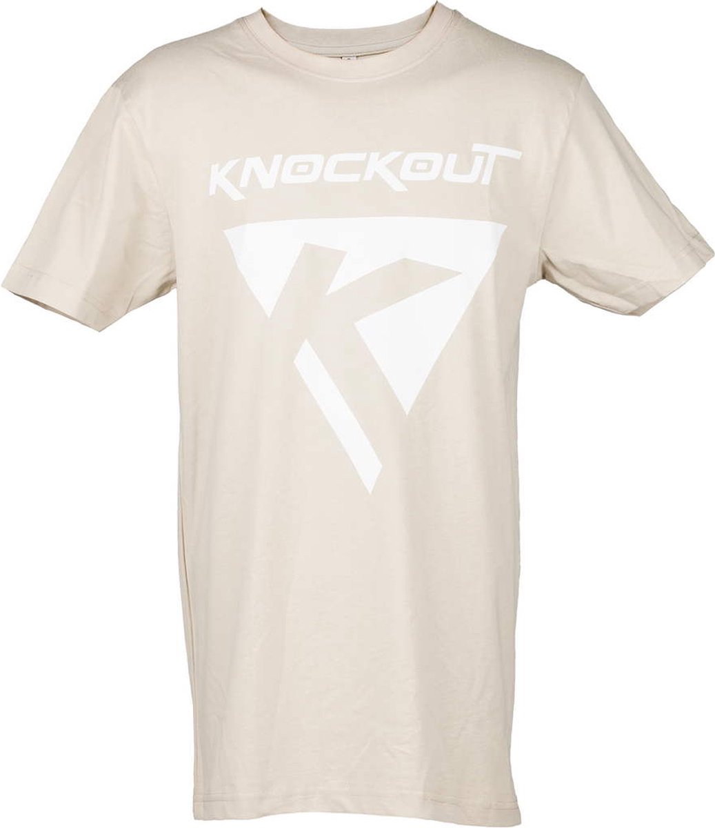 Knockout shirt beige/witlogo | 3XL