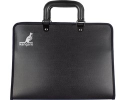 Kangaro tekenmap - A4 - met handvat - zwart