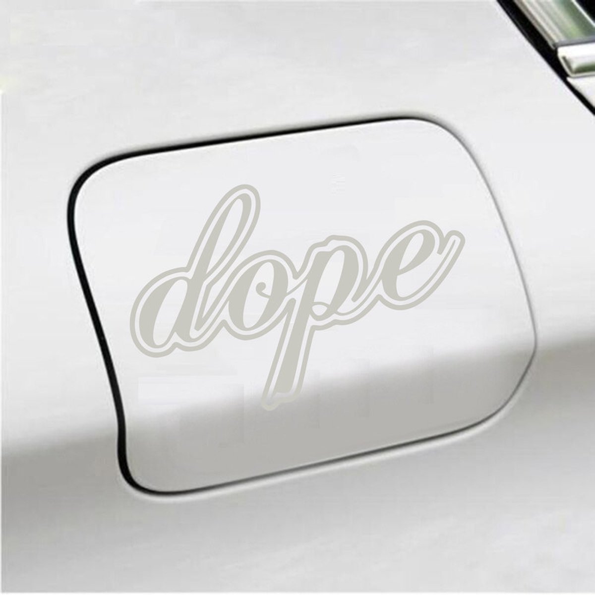 Bumpersticker - Dope - 9,7 X 14,8 - Zilver