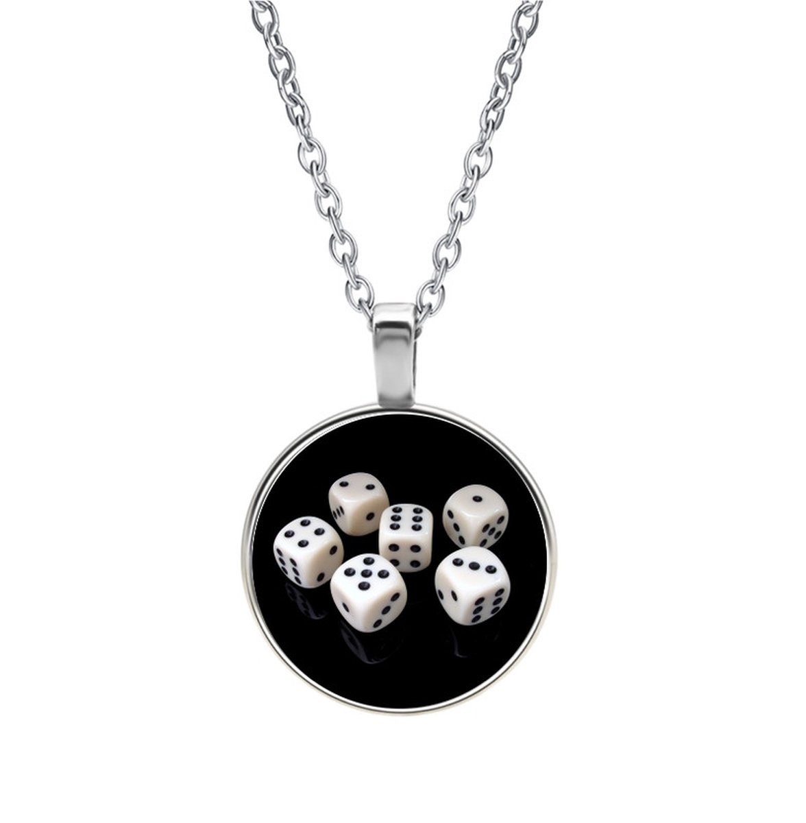Ketting Glas - Dobbelstenen