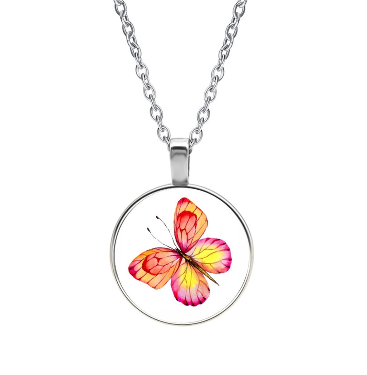 Ketting Glas - Vlinder