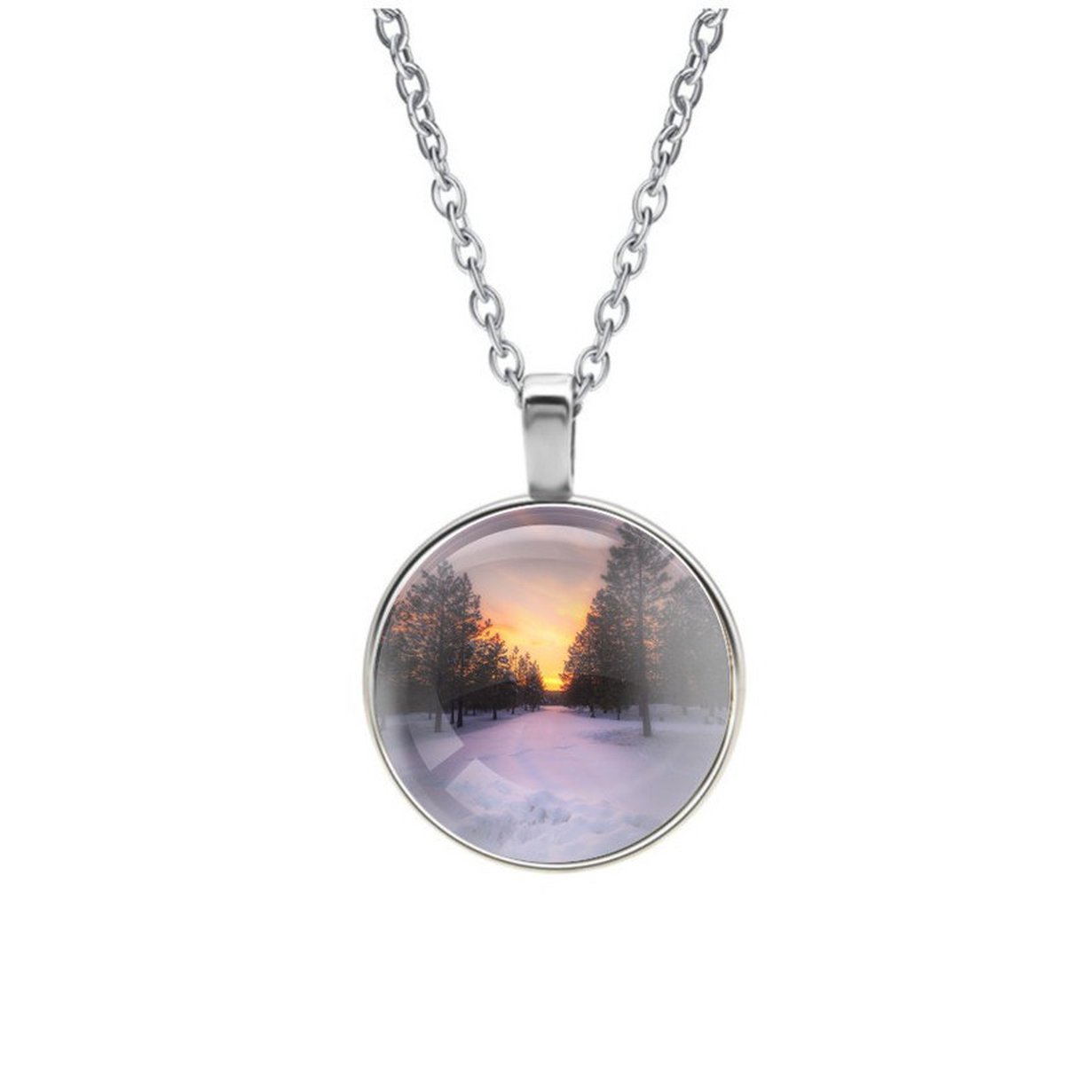 Ketting Glas - Bos Sneeuw