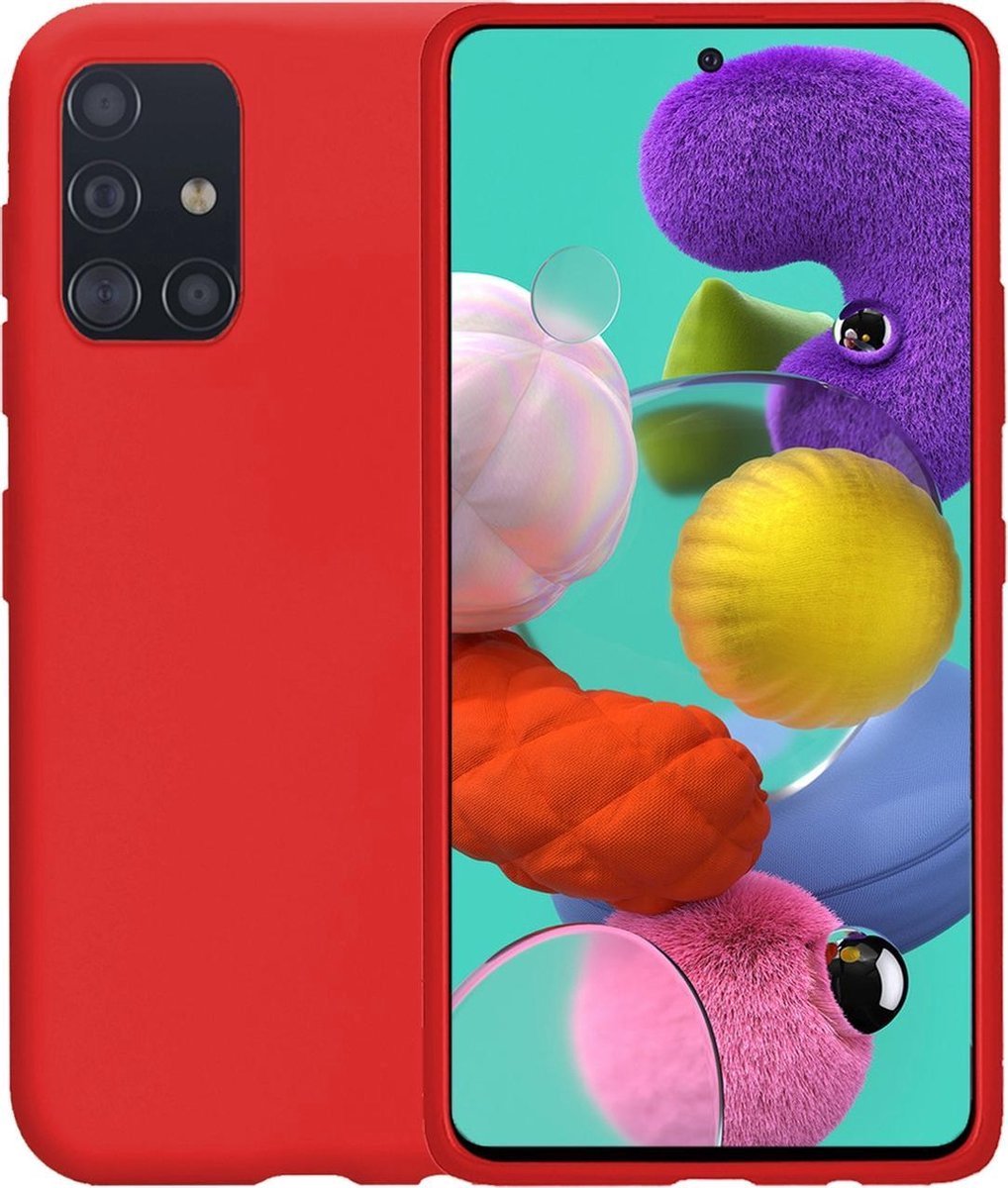 RNZV - Samsung Galaxy A71 - Siliconen telefoonhoesje - rood