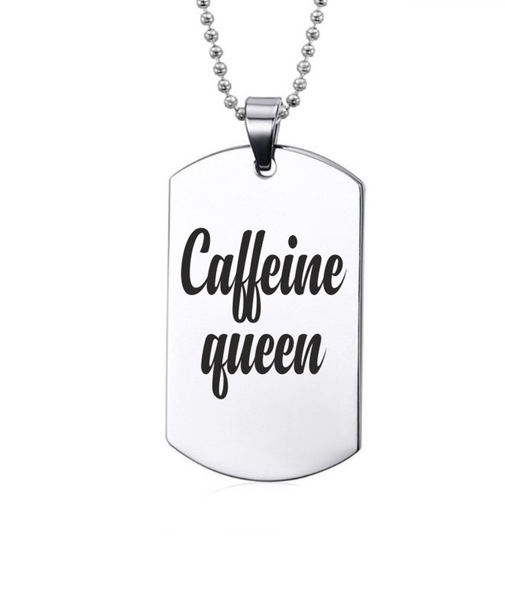 Ketting RVS - Caffeine Queen