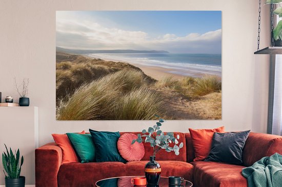 Tableau Toile Dune - Plage - Water - 180x120 cm - Décoration murale XXL