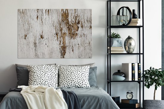 Tableau sur toile Bois - Rustique - Arbre - 140x90 cm - Décoration murale